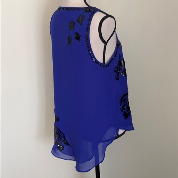 MM COUTURE by MISS ME Blue Sleeveless Tank Top S - Picture 14 of 16